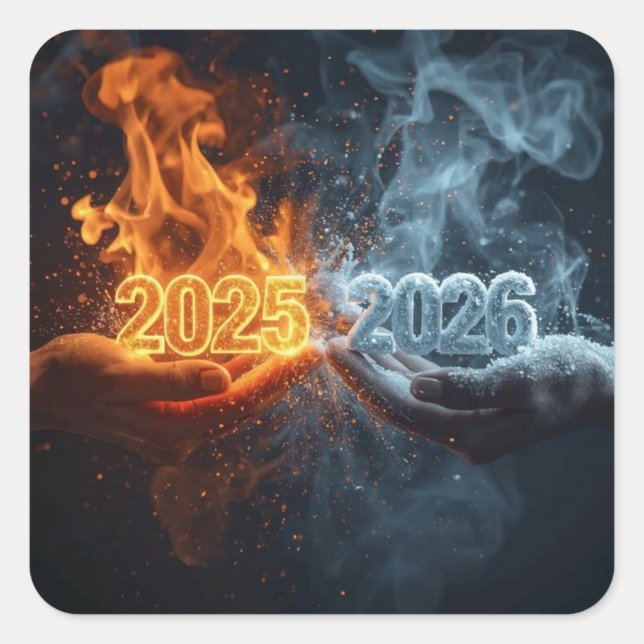 Autocollant Bonne Année Vibes (Devant)