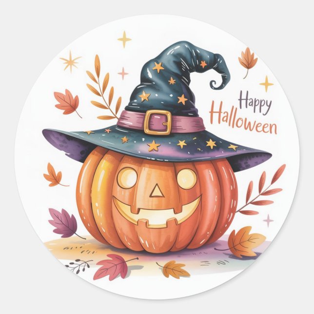 Autocollant Bonne Halloween pour les Entreprises (Devant)