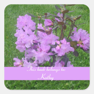 Autocollant Bookplate Rhododendron Violet