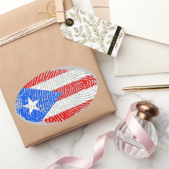 Autocollant Boricua Oval (Cadeaux)