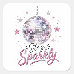Autocollant Boule à Facettes Stay Sparkly
