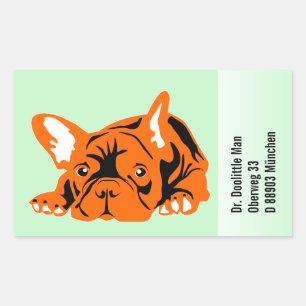 Autocollant Bouledogue Français avec texte