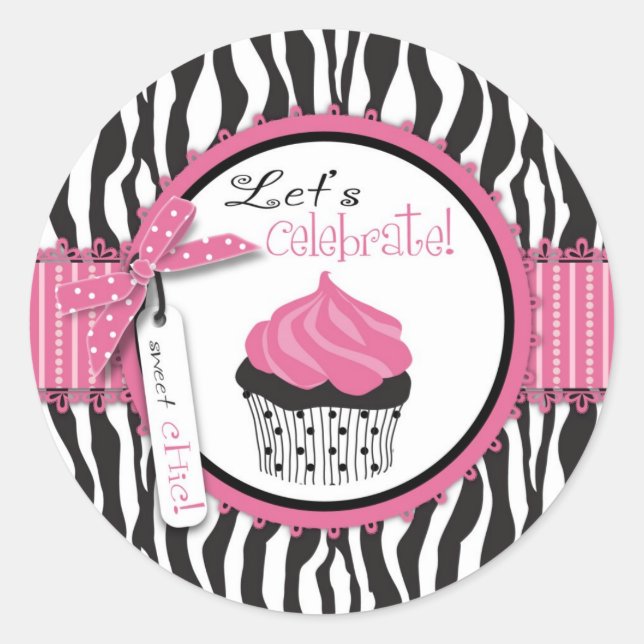 Autocollant Boutique Chic Cupcakes (Devant)