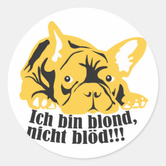 Autocollant brillant "Blond Bulldog"