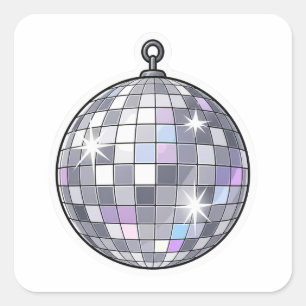 Autocollant brillant boule à facettes disco