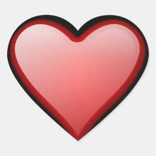 autocollant brillant de coeur d'amour