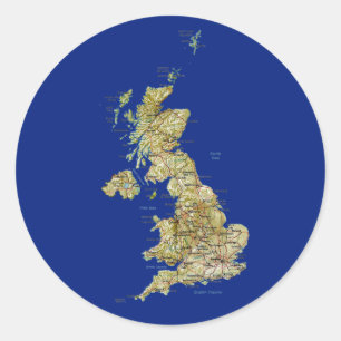 Autocollant BRITANNIQUE de carte