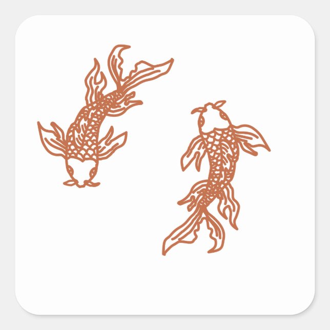 Autocollant Bronze Poissons Tiderise – Twin‑Fish c (Devant)