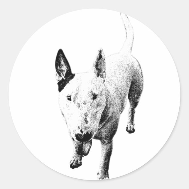 Autocollant Bull Terrier – Grit Sticks (Devant)