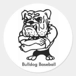 Autocollant Bulldog Baseball