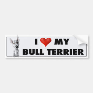 Autocollant BULLT1 d'amour de bull-terrier