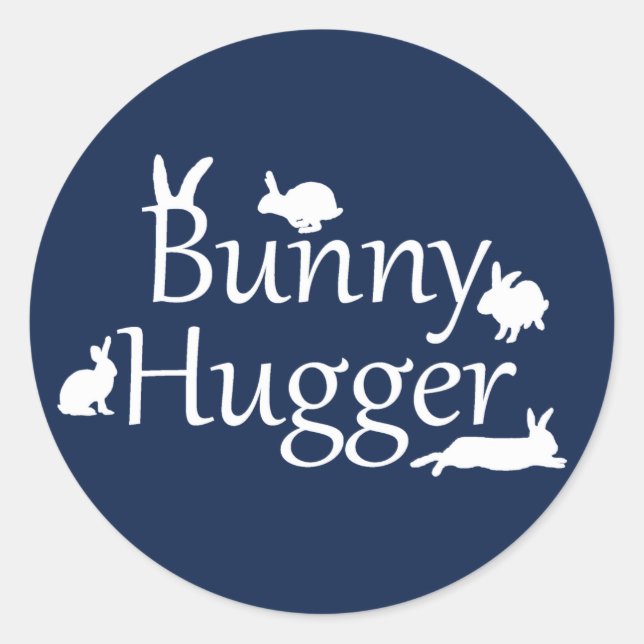 Autocollant Bunnie Hugger (Navy) (Devant)