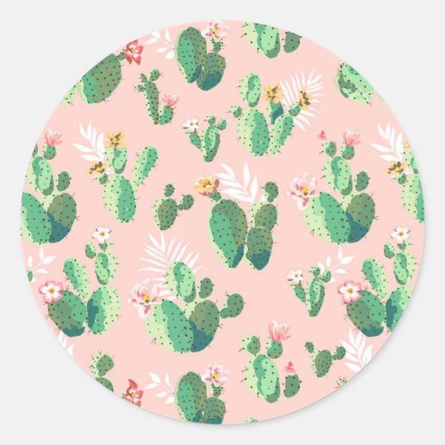 Autocollant Cactus Rose et Sarcelle du Sud-Ouest (Devant)