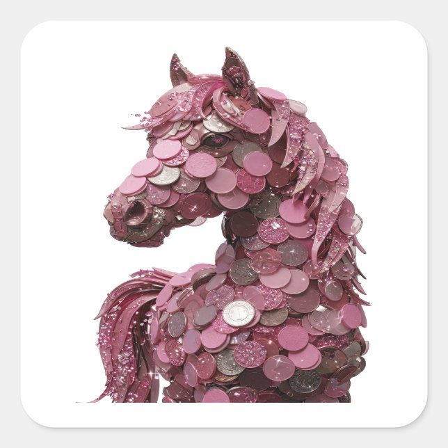 Autocollant Cadeau Abstrait Argent Excentrique (Devant)