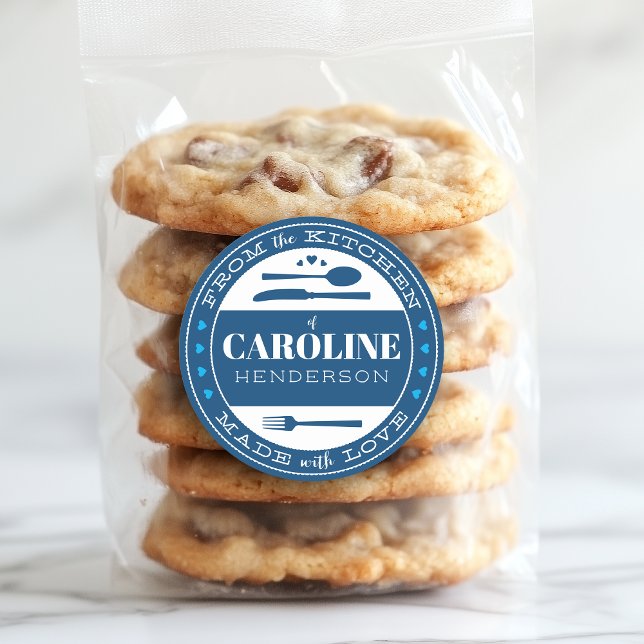 Autocollant Cadeau Alimentaire Bleu Marine Fabriqu (Créateur téléchargé)