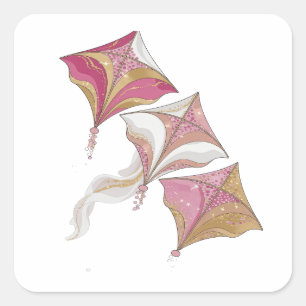 Autocollant Cadeau Argent TROIS CERCES ROSES ET OR