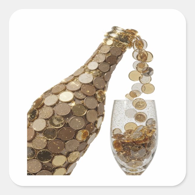Autocollant Cadeau BOUTEILLE D'ARGENT Crisp (Devant)