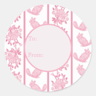 Autocollant cadeau Chinchilla Chintzy (Rose)