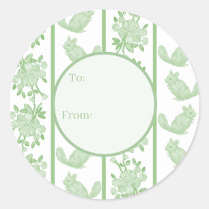 Autocollant cadeau Chinchilla Chintzy (Vert)