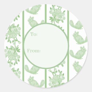 Autocollant cadeau Chinchilla Chintzy (Vert)