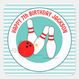 Autocollant cadeau de fête de bowling décoration