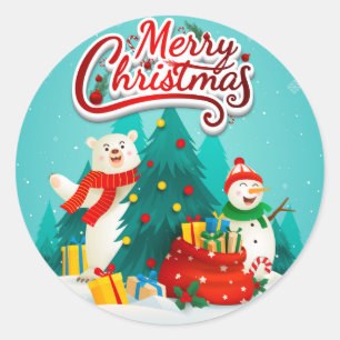 autocollant cadeau de Noël