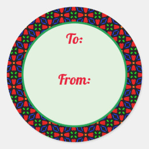 Autocollant cadeau de Noël à la frontière