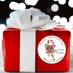 Autocollant cadeau de Noël personnalisé Sucre de c