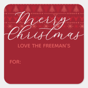 Autocollant cadeau de Noël Red Nordic