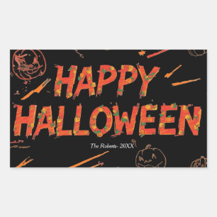 Autocollant cadeau Halloween, Halloween moderne mi
