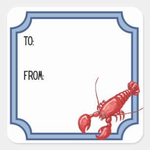 Autocollant cadeau homard