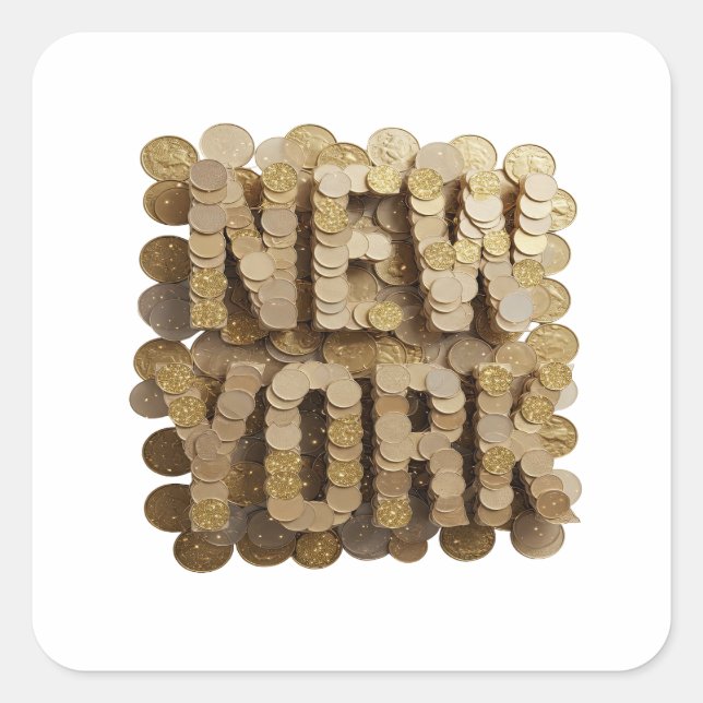 Autocollant Cadeau NEW YORK Bold Or (Devant)