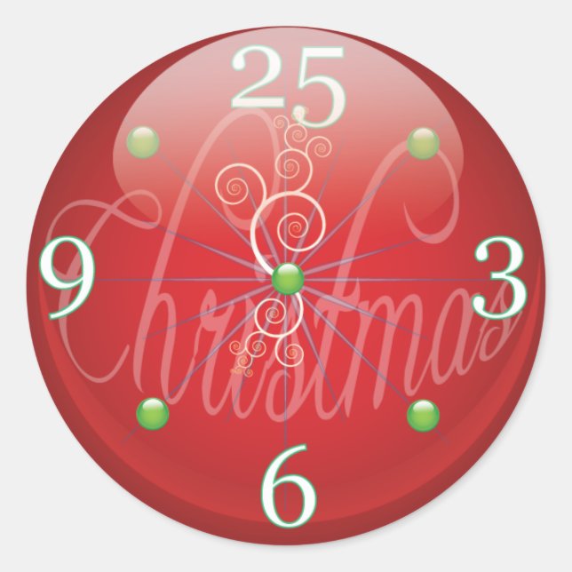 Autocollant cadeau Noël Time (Devant)