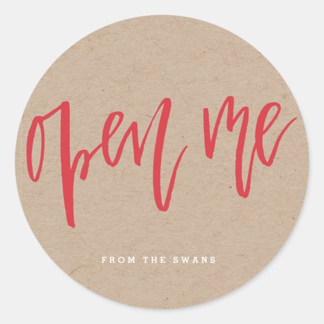 Autocollant cadeau Open Me (Devant)