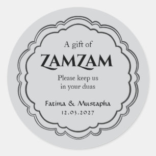 Autocollant Cadeau Personnalisé d'Eau de Zamzam