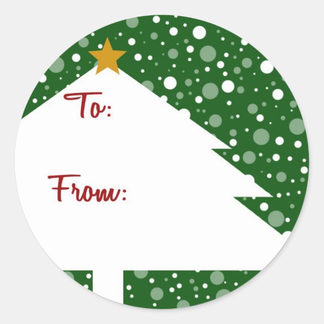 Autocollant Cadeau Sapin Noël (Devant)