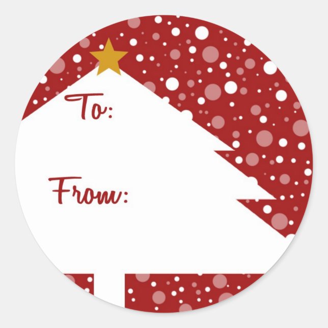 Autocollant Cadeau Sapin Noël (Devant)