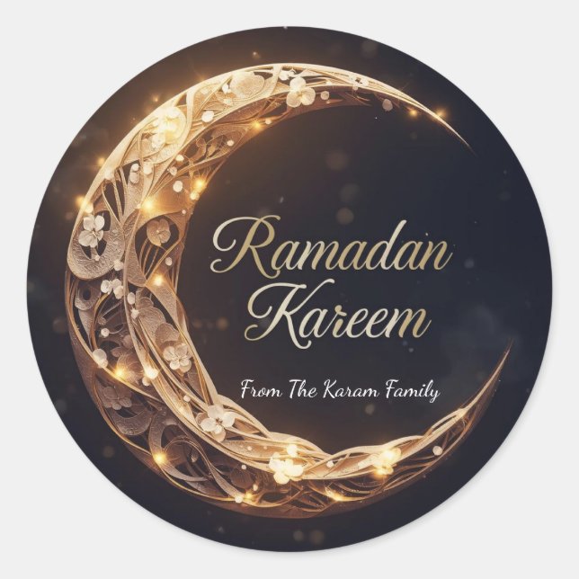 Autocollant cadeau thème Ramadan Kareem pour céléb (Devant)