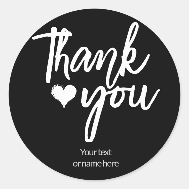 autocollant calligraphique Merci (Devant)