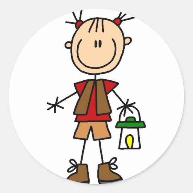 Autocollant Camping Fille (Devant)