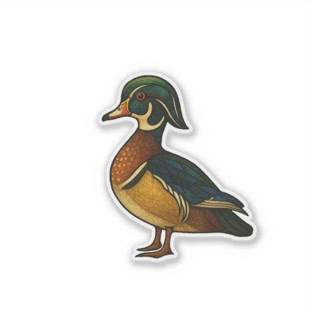 Autocollant Canard Bois (Devant)