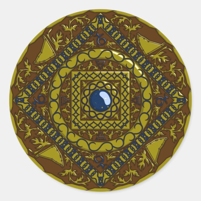 Autocollant Capricorn Mandala (Devant)