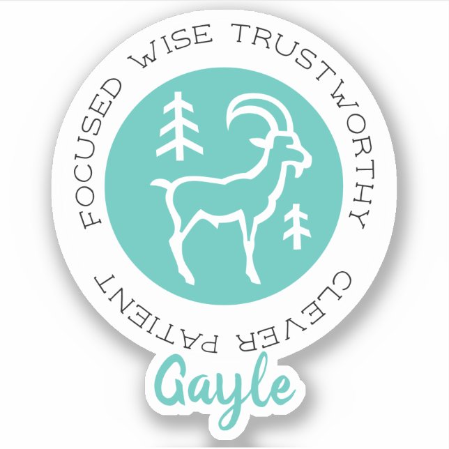 Autocollant Capricorne (Devant)