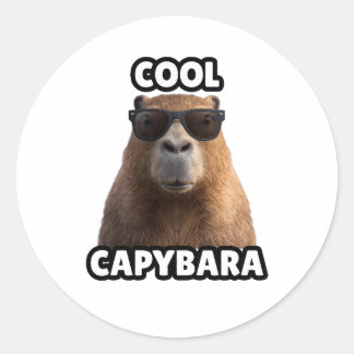 Autocollant capybara cool