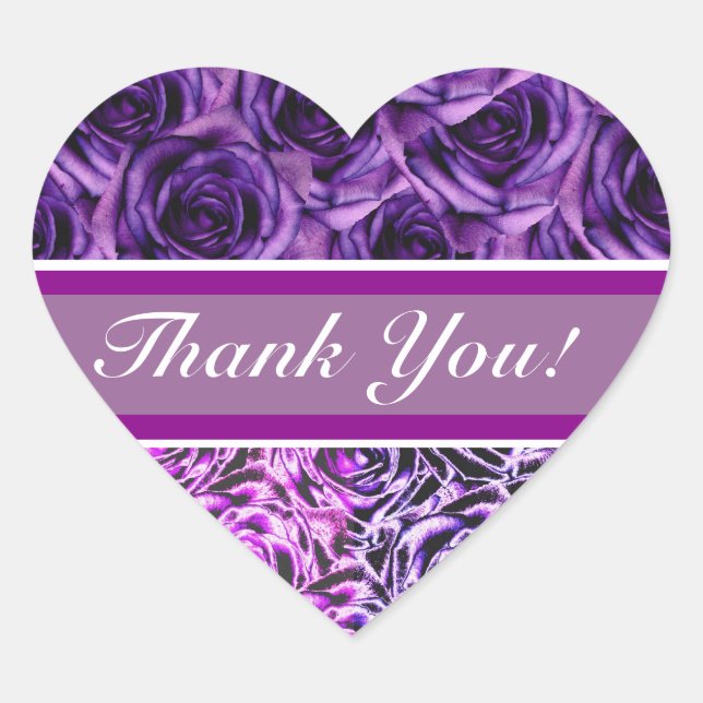 Autocollant cardiaque Rose violet (Devant)