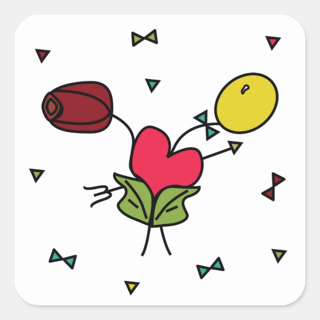 Autocollant carré (Devant)