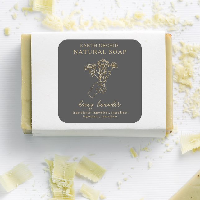 Autocollant Carré à base de plantes + d'appothécai (Créateur téléchargé)