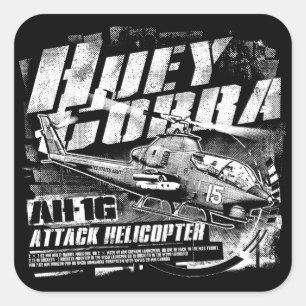 Autocollant Carré AH-1G HueyCobra