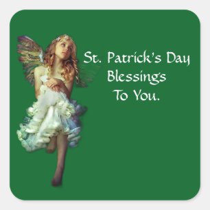 Autocollant carré Angel  Irish Blessings