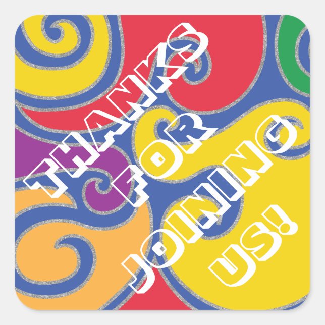 Autocollant Carré Bat mitzvah à barres BM (Devant)